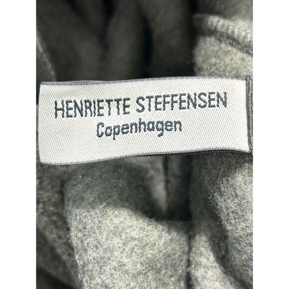 Henriette Steffensen Copenhagen Women Fleece Cape Poncho Green Gray One Size R - Picture 9 of 11